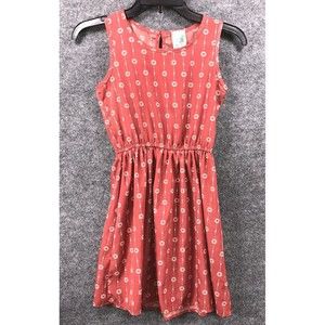 Lily Blue Dress Girls Size 10‎ Sleeveless Midi Casual Floral Elastic waist